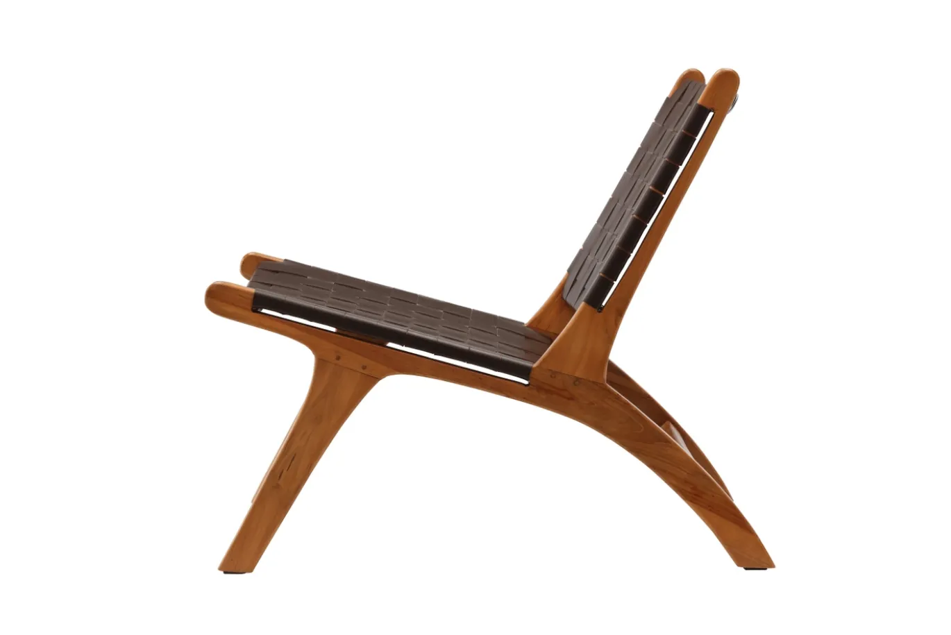 Fjôrd Fauteuil Rike Bruin Teak/PU