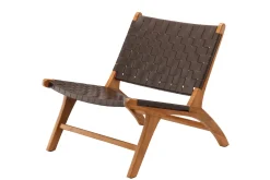 Fjôrd Fauteuil Rike Bruin Teak/PU