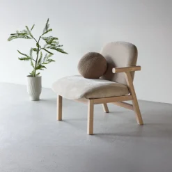 Fjôrd Fauteuil Rile Beige/Whitewash