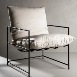 Fjôrd Fauteuil Sedalia Wit Linnen Stof