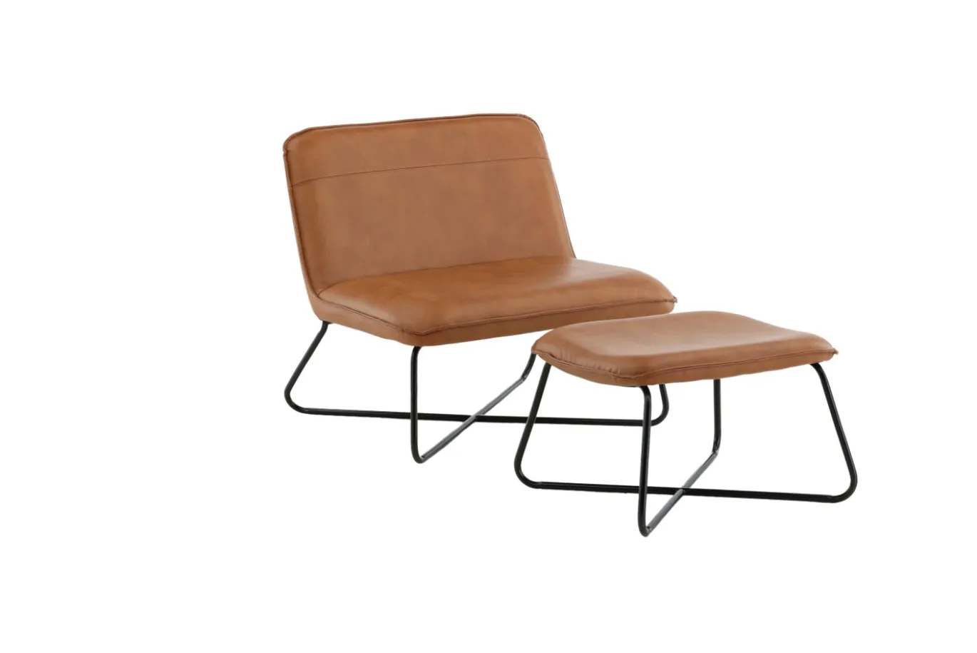 Fjôrd Fauteuil X-lounge Bruin Pu