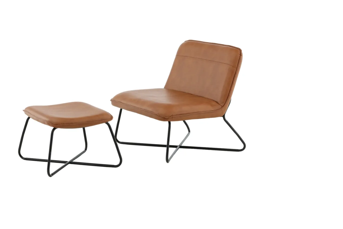 Fjôrd Fauteuil X-lounge Bruin Pu