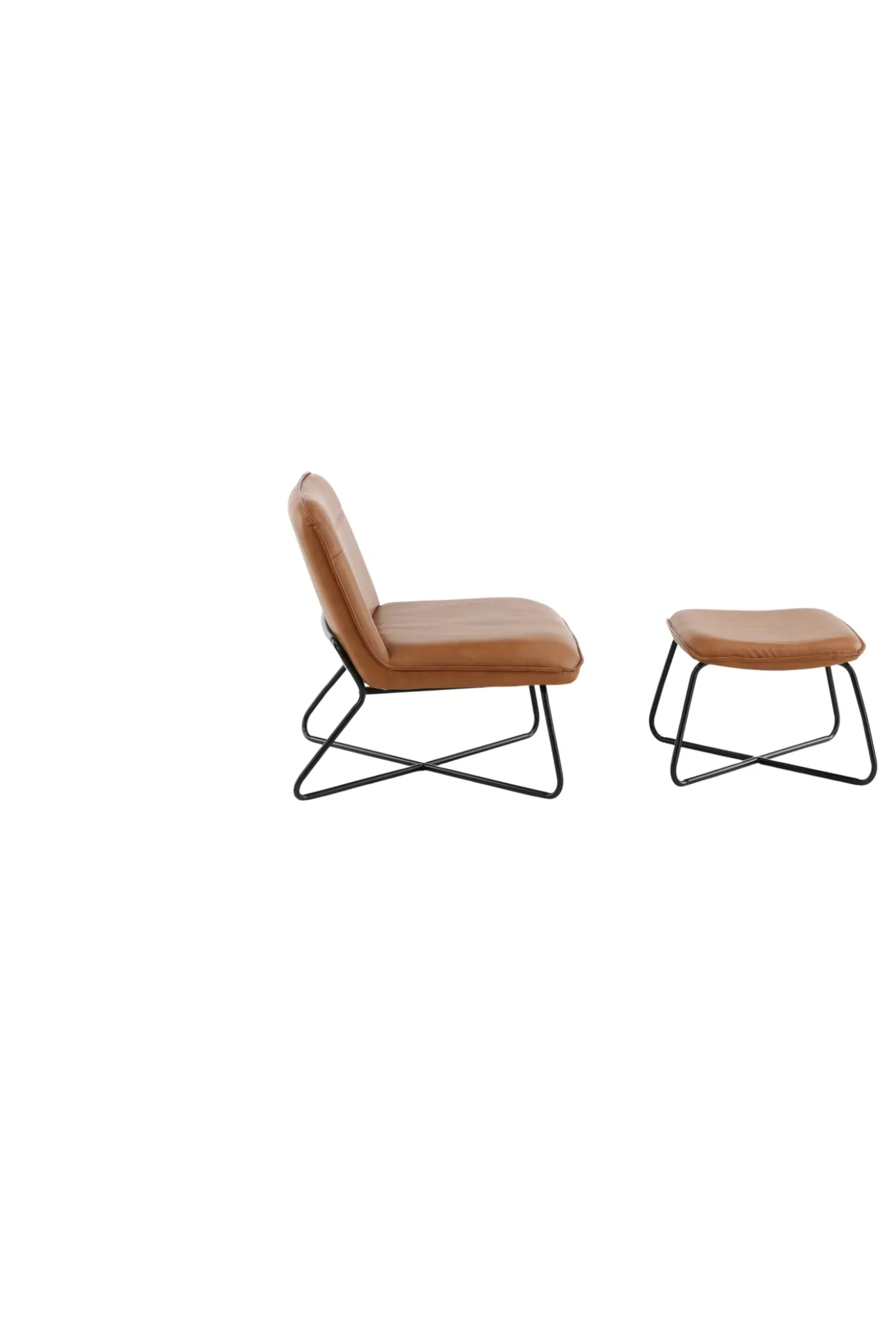Fjôrd Fauteuil X-lounge Bruin Pu