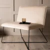 Fjôrd Fauteuil X-lounge Zwart/Off White Velvet