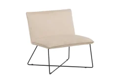 Fjôrd Fauteuil X-lounge Zwart/Off White Velvet