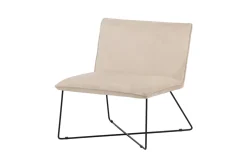 Fjôrd Fauteuil X-lounge Zwart/Off White Velvet