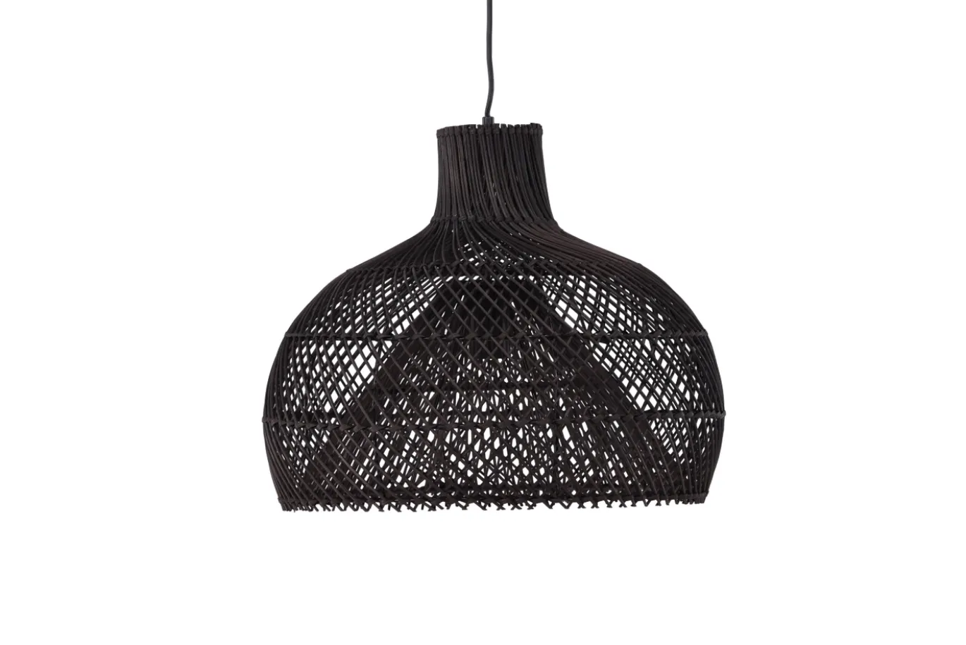 Fjôrd Hanglamp Laroche Zwart Rotan
