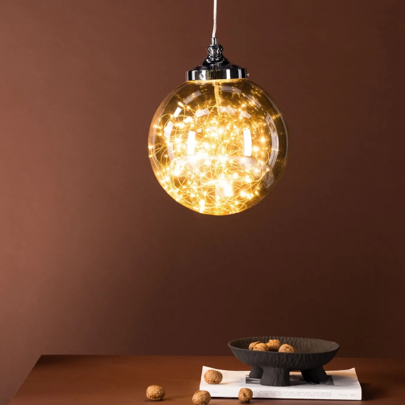 Fjôrd Hanglamp Lemans Zwart Smoked Glas