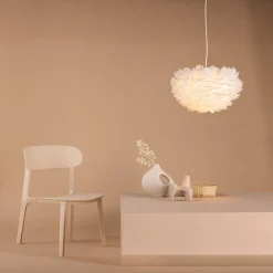 Fjôrd Hanglamp Nicola 45x45cm Wit Veren