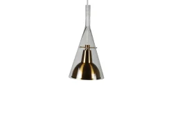 Fjôrd Hanglamp Sirius Glas Met Gold Metaal 25x40cm
