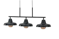 Fjôrd Hanglamp Stöten Mat Zwart Metaal/Koper Finish