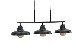 Fjôrd Hanglamp Stöten Mat Zwart Metaal/Koper Finish