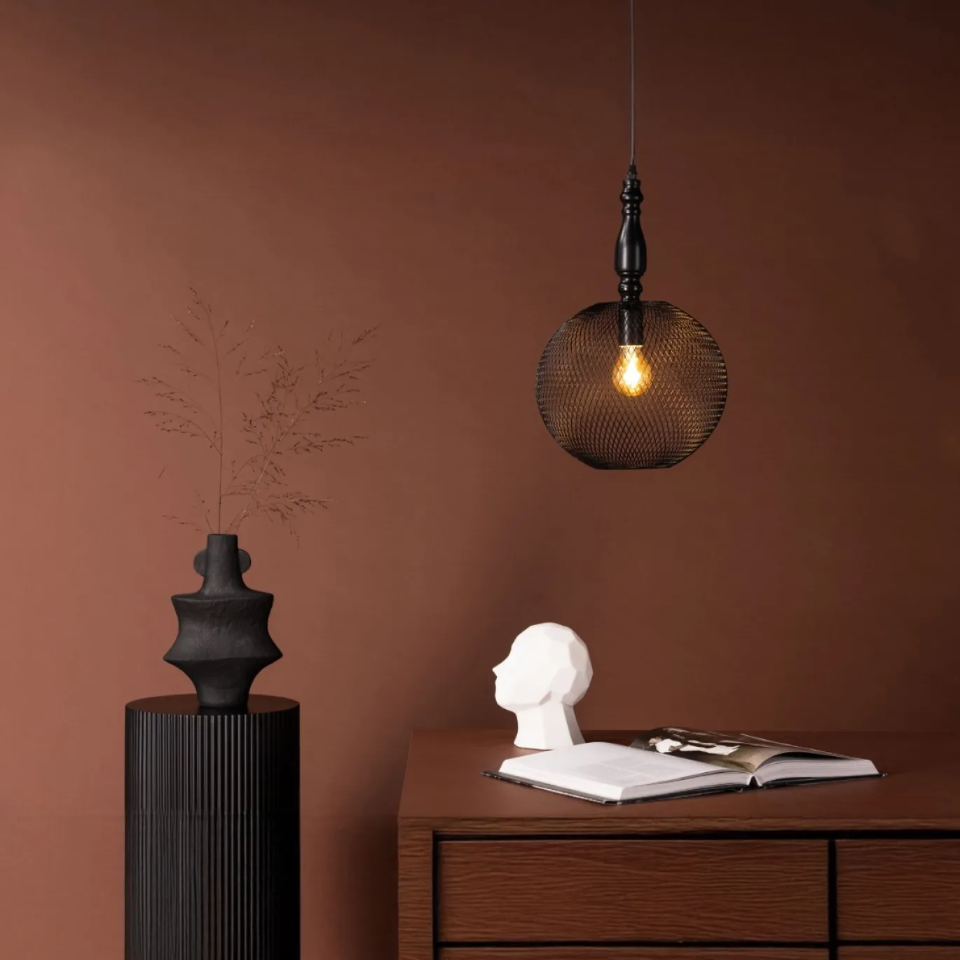 Fjôrd Hanglamp Valence Zwart