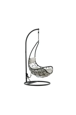 Fjôrd Hangstoel Vide Zwart Frame Wicker