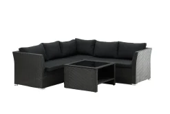 Fjôrd Hoekbankset Haiti Wicker Zwart