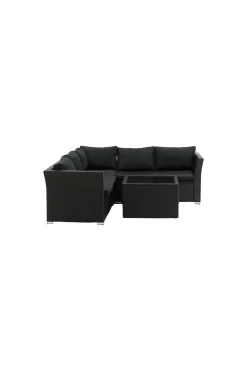 Fjôrd Hoekbankset Haiti Wicker Zwart