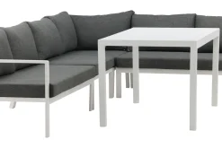 Fjôrd Hoekbankset Ramos Wit/Grijs Aluminium