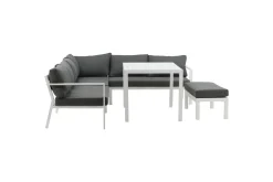Fjôrd Hoekbankset Ramos Wit/Grijs Aluminium