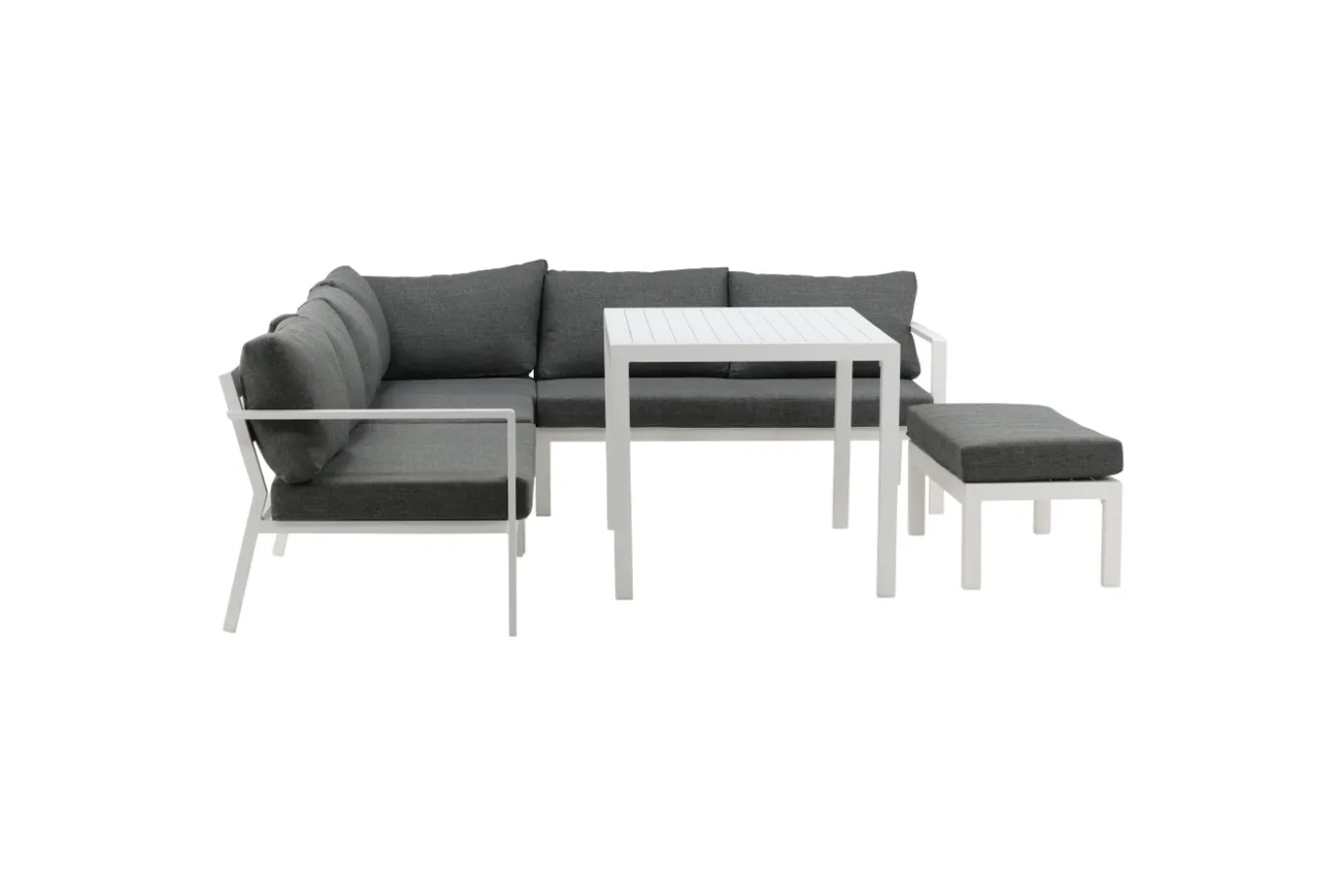 Fjôrd Hoekbankset Ramos Wit/Grijs Aluminium