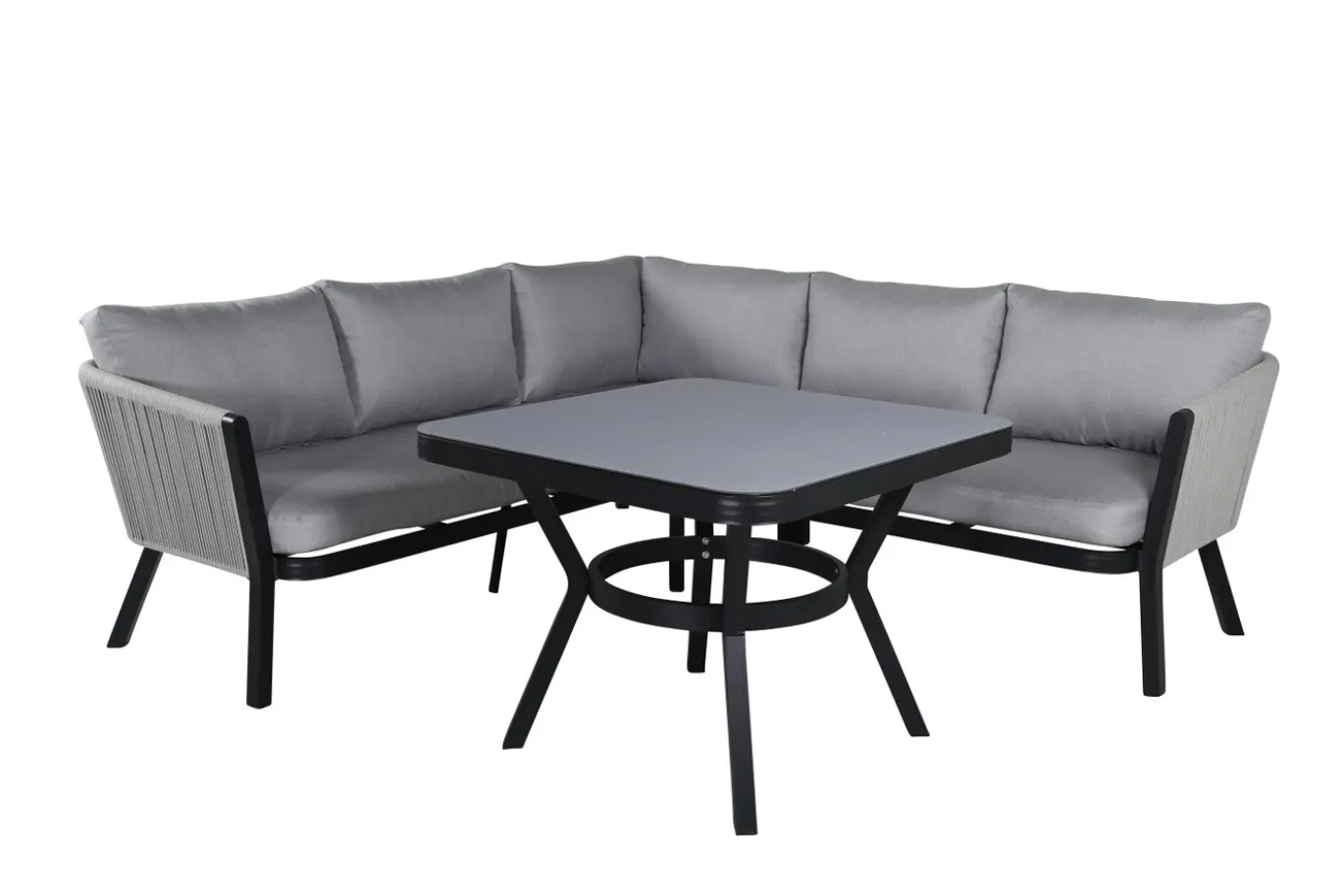 Fjôrd Hoekbankset Virya Lounge Met Tafel Zwart Alu
