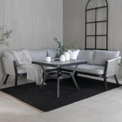 Fjôrd Hoekbankset Virya Lounge Met Tafel Zwart Alu