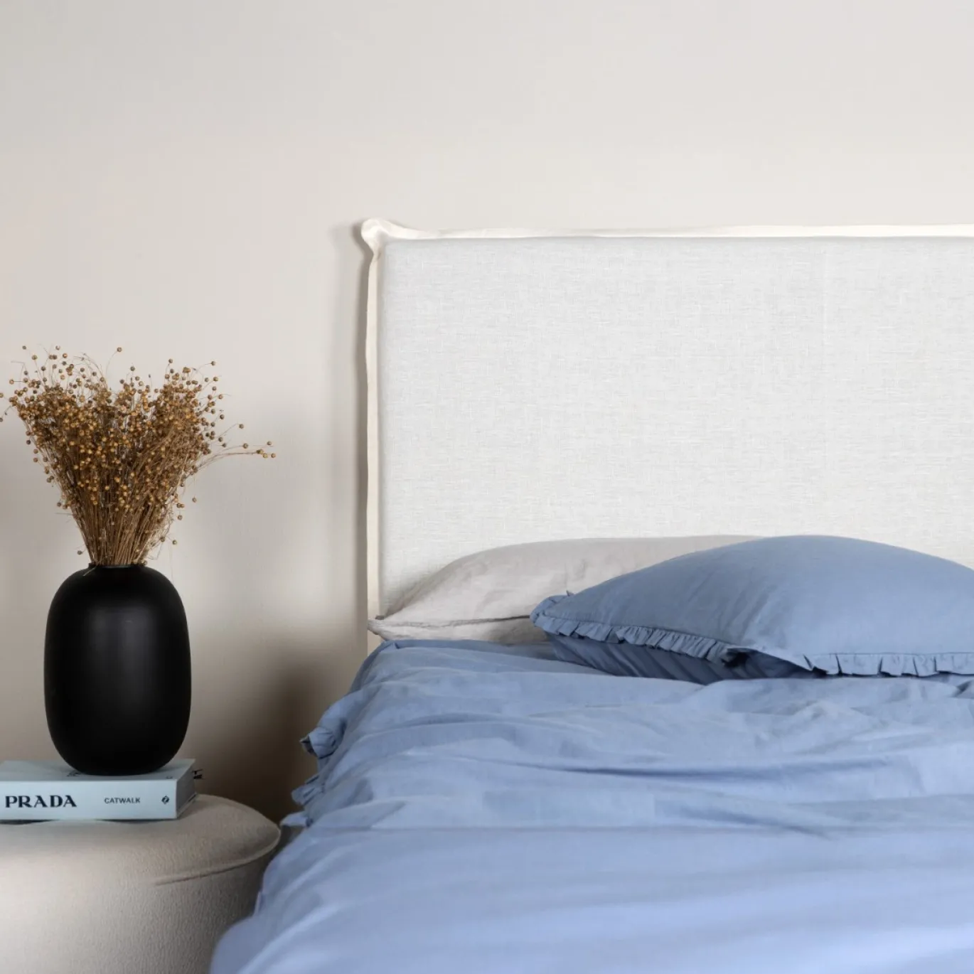 Fjôrd Hoofdbordhoes Signe Off-White 180x140cm