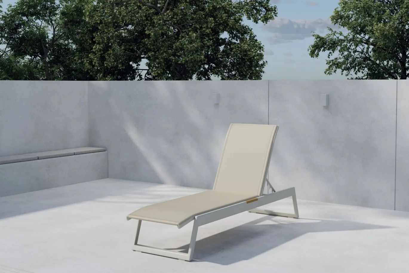 Fjôrd Ligbed Mexico Textiel Beige 200cm