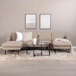 Fjôrd Loungebank Zoom Bruin Stof