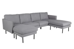 Fjôrd Loungebank Zoom Grijs Stof