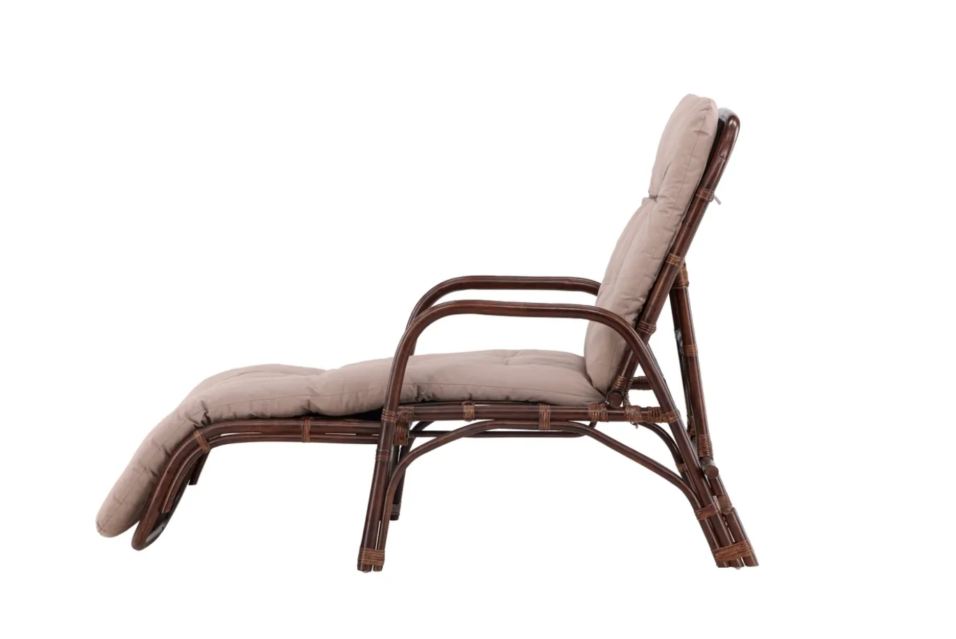 Fjôrd Lounge Ligbed Nella Donker Walnoot/Beige