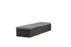 Fjôrd Lounge Ligbed Quad Lounge - Zwart Wicker