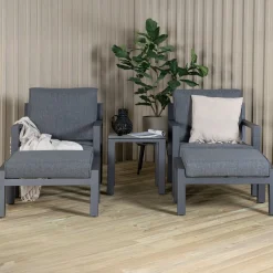Fjôrd Loungeset Barcelona Zwart 5-delig