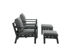 Fjôrd Loungeset Barcelona Zwart 5-delig