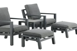 Fjôrd Loungeset Barcelona Zwart 5-delig