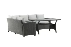 Fjôrd Loungeset Brentwood Zwart/Grijs