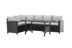Fjôrd Loungeset Brentwood Zwart/Grijs