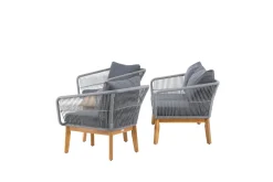 Fjôrd Loungeset Chania Grijs Acacia