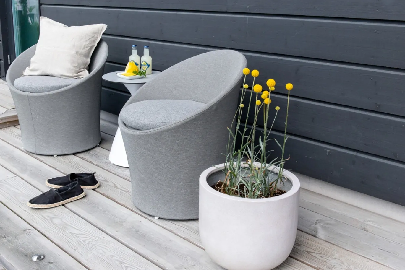 Fjôrd Loungeset Spoga Set- Wit/Grijs