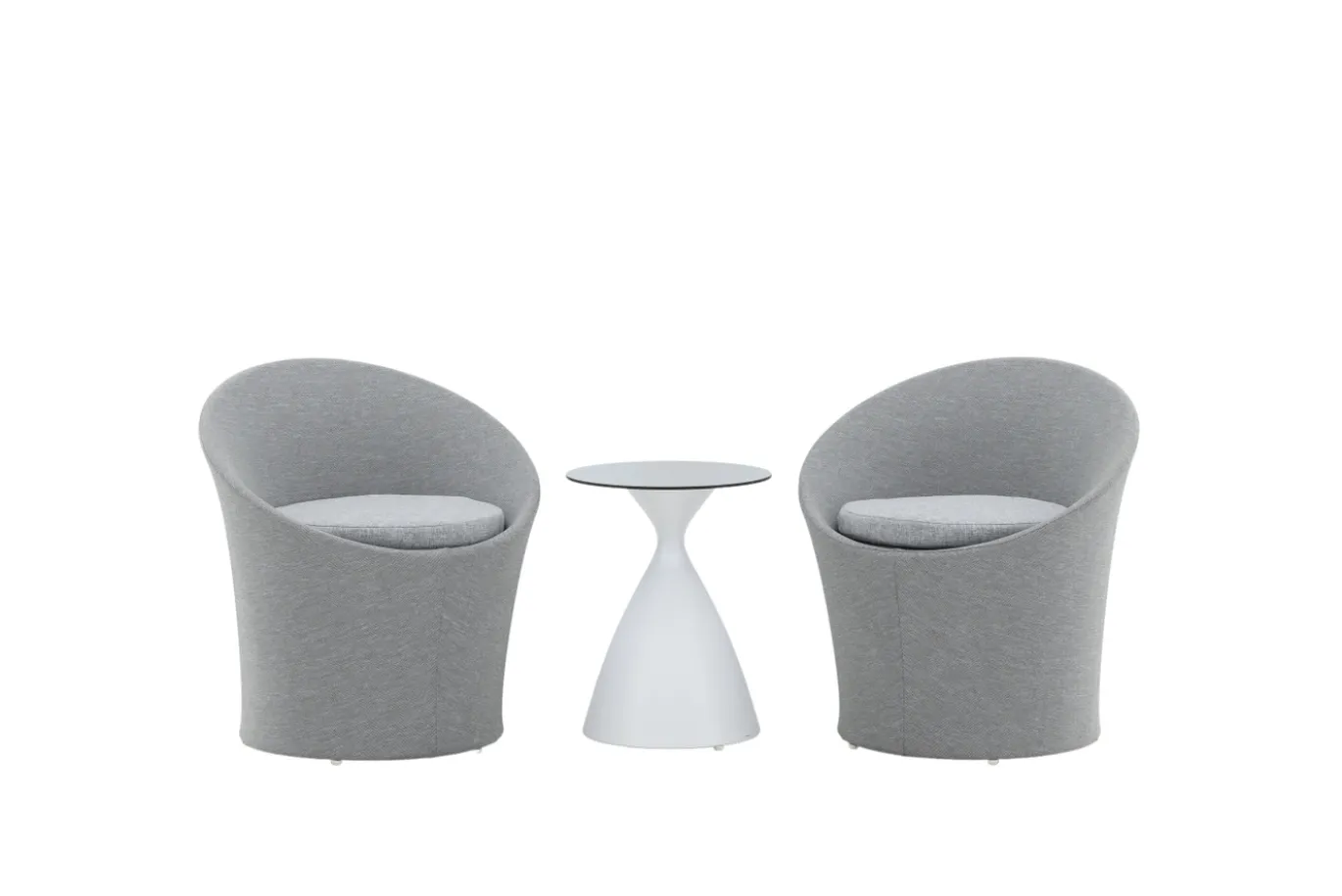 Fjôrd Loungeset Spoga Set- Wit/Grijs