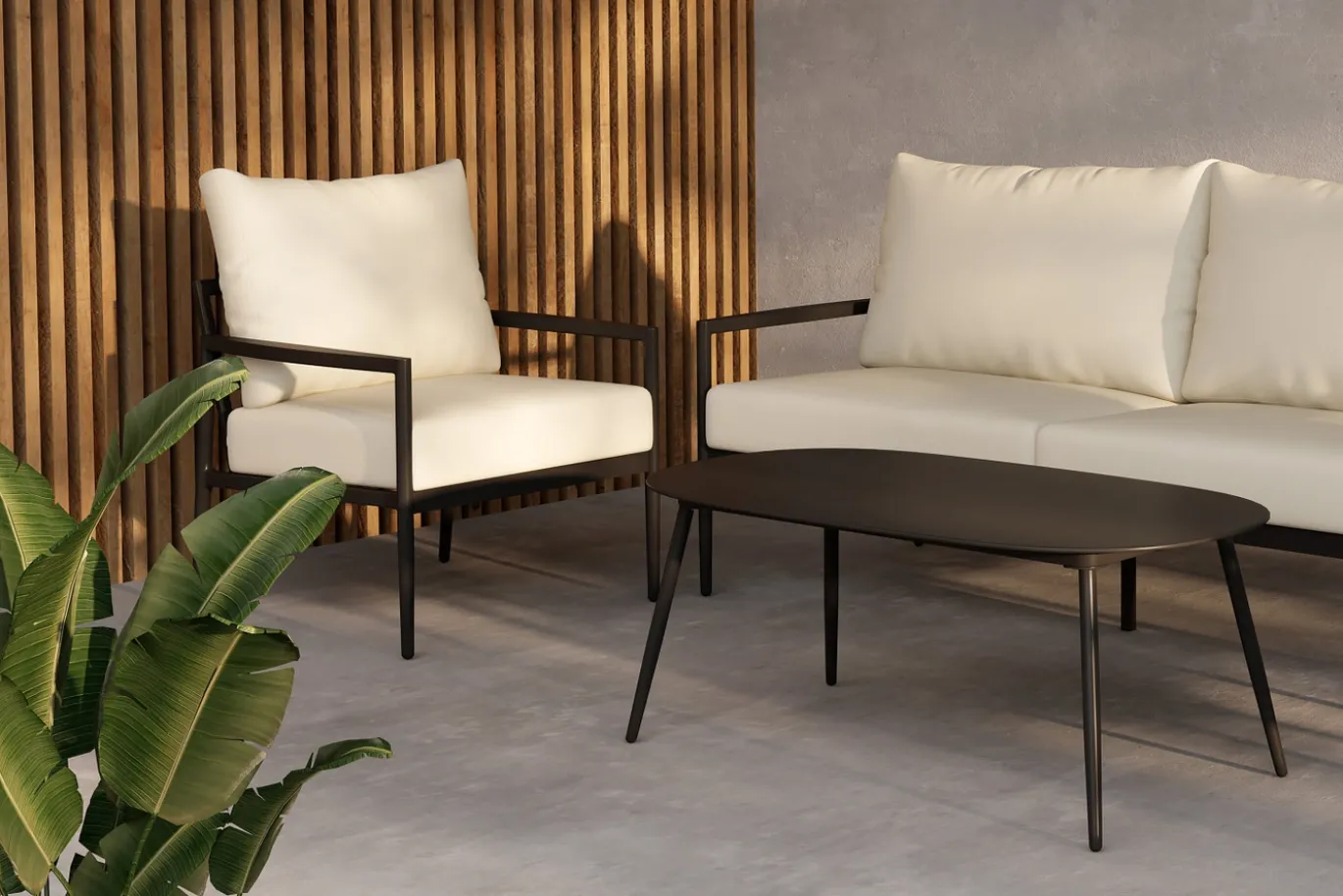Fjôrd Loungeset Taromina Zwart