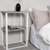 Fjôrd Nachtkastje Rise Wit Betonlook 45x30x70cm