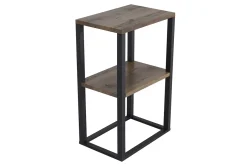 Fjôrd Nachtkastje Rise Zwart Teak-look 45x30x70cm
