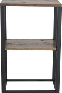 Fjôrd Nachtkastje Rise Zwart Teak-look 45x30x70cm