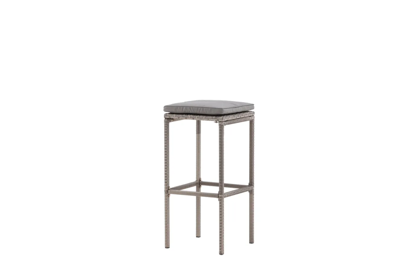Fjôrd Outdoor Barkruk Alo Wicker/staal Grijs