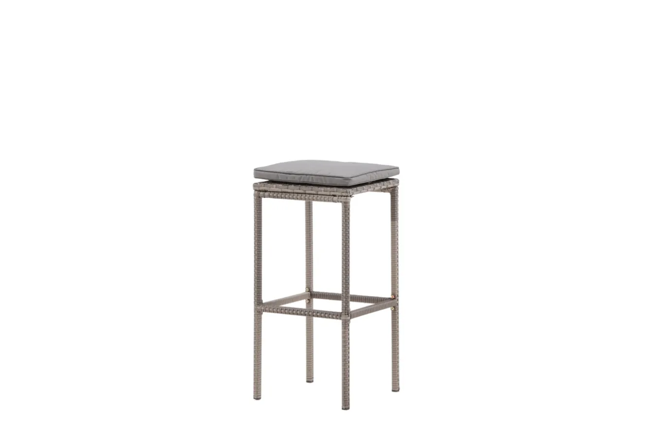 Fjôrd Outdoor Barkruk Alo Wicker/staal Grijs