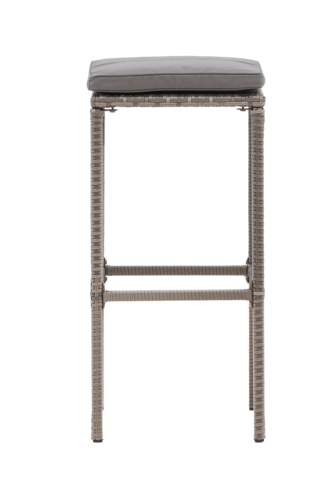 Fjôrd Outdoor Barkruk Alo Wicker/staal Grijs