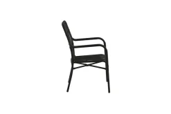 Fjôrd Outdoor Loungestoel Rizal Zwart Rotan/Aluminium