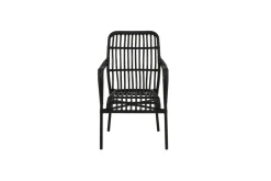 Fjôrd Outdoor Loungestoel Rizal Zwart Rotan/Aluminium
