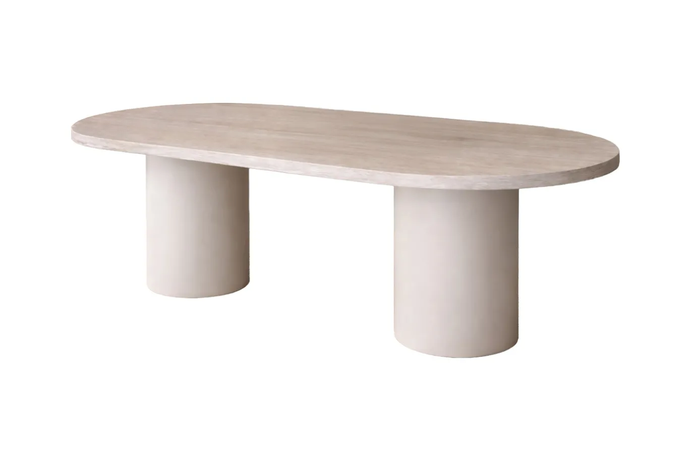 Fjôrd Ovale Eettafel Narvik MDF Beige 200x100cm