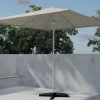Fjôrd Parasol Leeds Staal Beige 3x3m